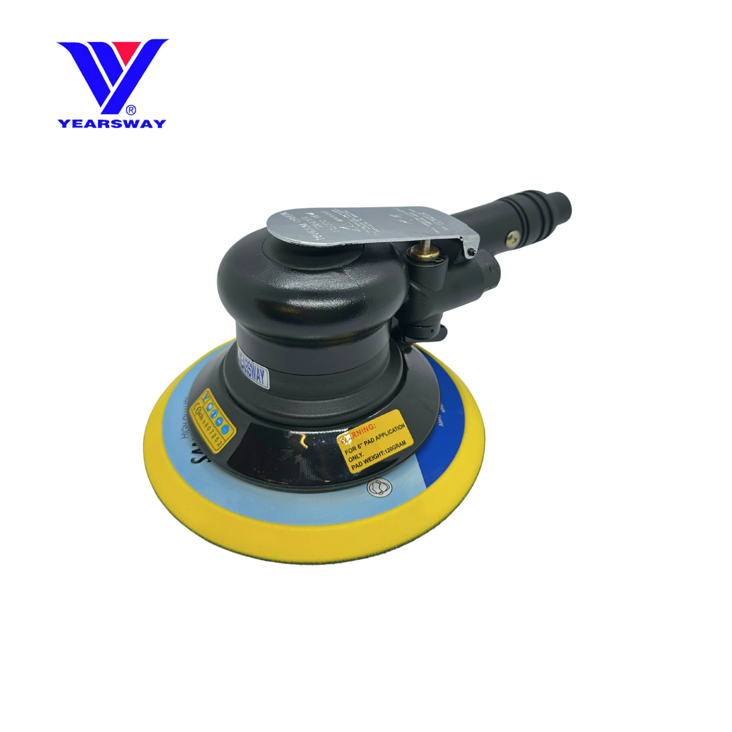 YEARSWAY 6" Dust Free Dual Action Air Sander, 10,000 RPM Taiwan (ANSA16053P)