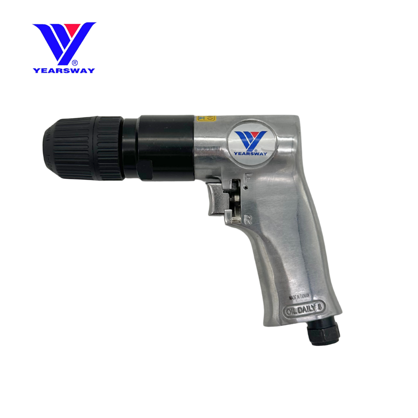 YEARSWAY 10mm (3/8") Reversible Air Drill, 1800RPM (ADR05320H) - Taiwan