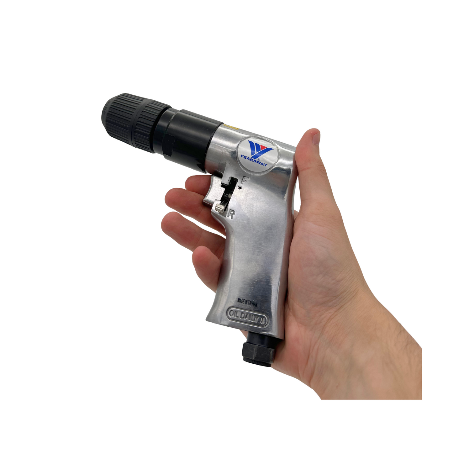 YEARSWAY 10mm (3/8") Reversible Air Drill, 1800RPM (ADR05320H) - Taiwan