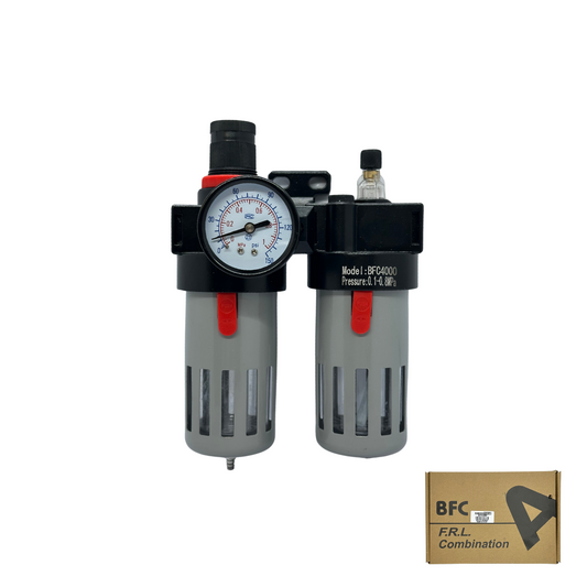 Ramico Tools BFC4000 Pneumatic 1/2" Air Filter Pressure Regulator Kit. Filter, Regulator and Lubricator. F.R.L Combination