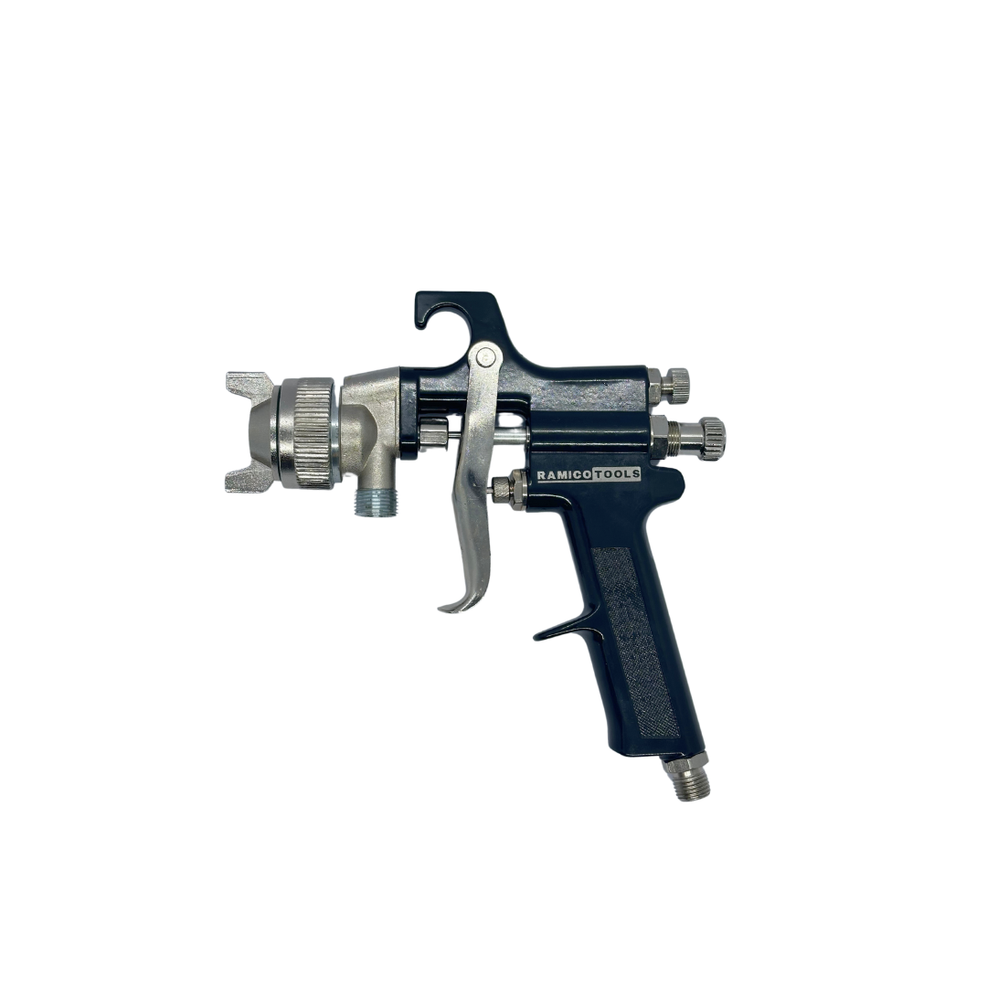 Ramico Tools Professional 1.8mm High Pressure Air Suction Spray Gun Kit for Paint Tank with Dual Hoses, Adjustable Control