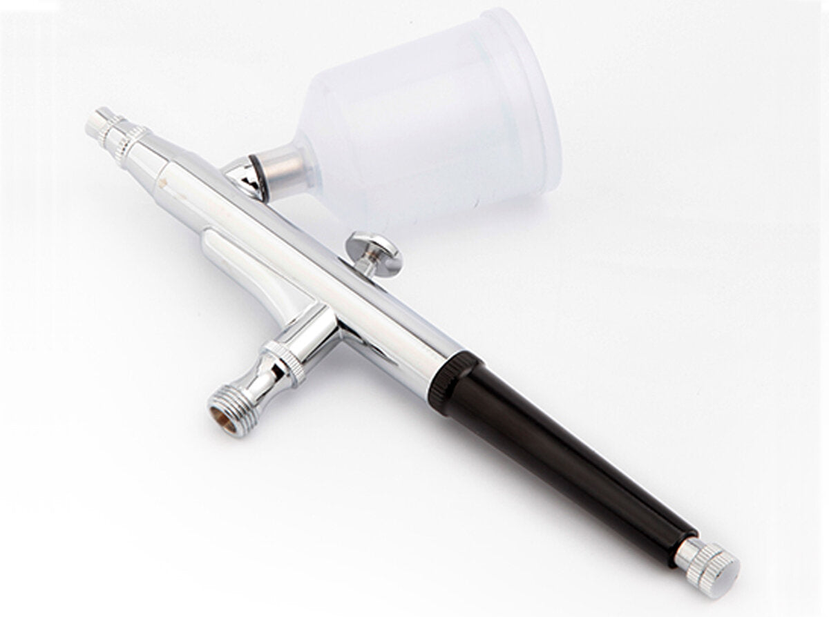 Fengda Airbrush 0.3mm Needle/Nozzle, Gravity Feed Adjustable Dual-Action Spray Gun Set with 50ml & 100ml Plastic Cups BD-131