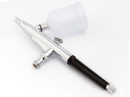 Fengda Airbrush 0.3mm Needle/Nozzle, Gravity Feed Adjustable Dual-Action Spray Gun Set with 50ml & 100ml Plastic Cups BD-131