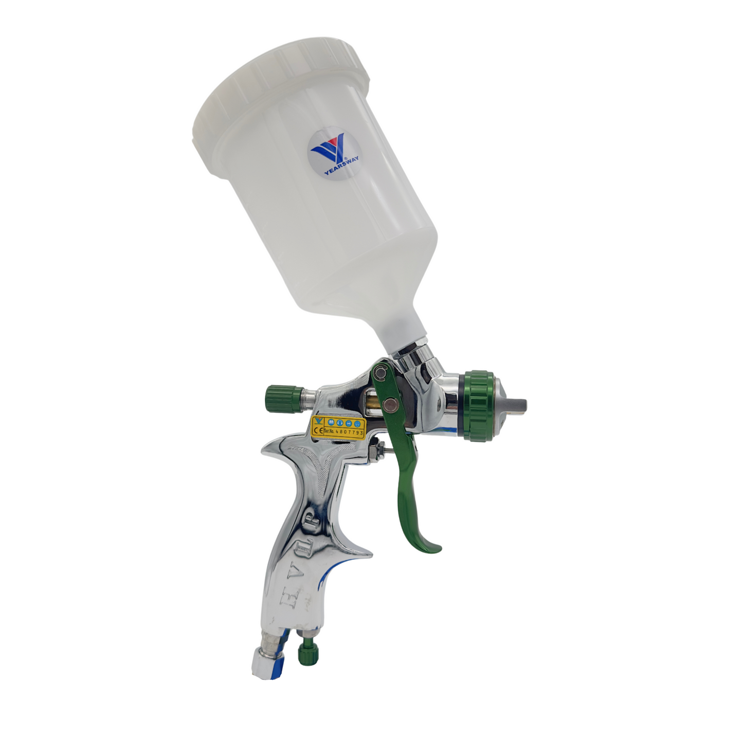 YEARSWAY 1.3mm HVLP Premium & High End Gravity Feed Spray Gun with 600ml Plastic Cup (AHVLP7200-13) - Taiwan