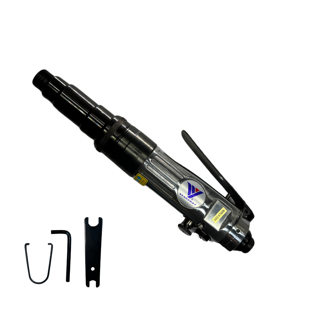 YEARSWAY 1/4" Air Straight Screwdriver, Adjustable Clutch, 150 N/M, 1800 RPM. Taiwan
