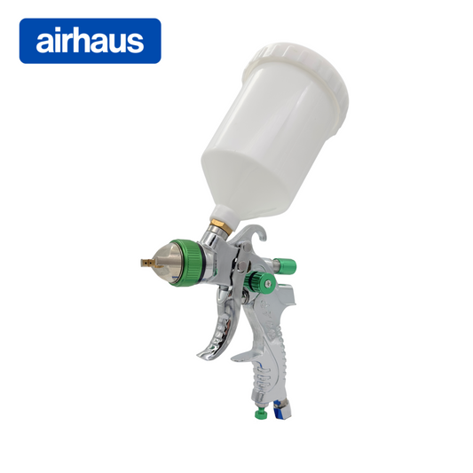 Airhaus 1.4/ 1.7 & 2.0mm Nozzle HVLP Gravity Feed Spray Gun with 600ml Plastic Cup (H-601P)