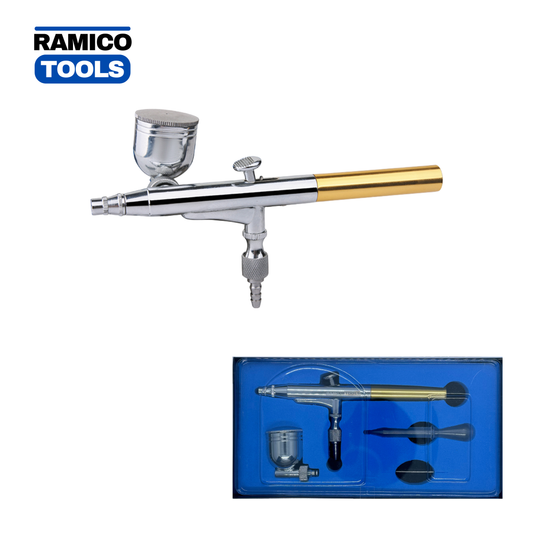 Ramico Tools Air brush 0.3mm Gravity Feed Dual-Action Paint Spray Gun Kit, Detachable Cup. PS-15.