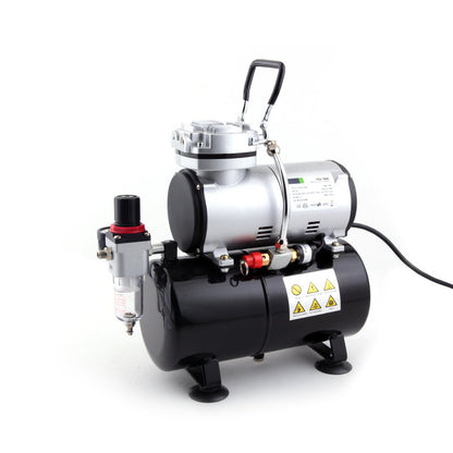 Fengda Air Brush Professional Starter Set Kit with 3L Mini Compressor Air Tank Kit FD-186K, Air Brush FE-130 0.3mm Adjustable Dual-Action & Accesories for Spray Painting Canvas & Model Art, Body Tatto